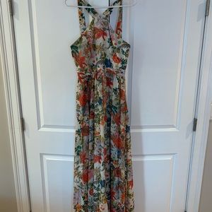 Lilja Cream Floral Print Maxi Dress